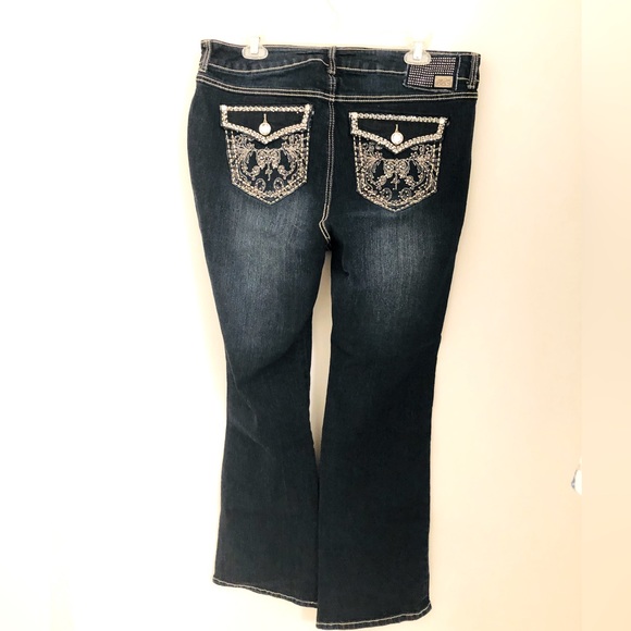 One 5 One Embellished Blue Jeans Curvy Fit  14 W - Picture 1 of 5